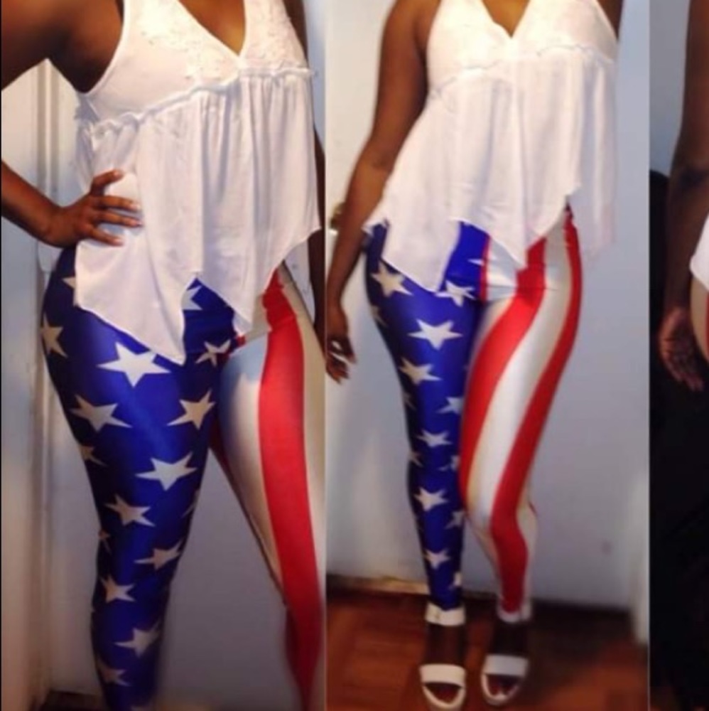 American flag leggings